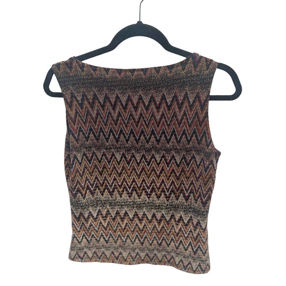 1990s Vintage Zig Zag Geometric Slinky Top - Picture 1 of 3